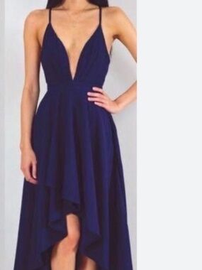 ⭐️HOST PICK⭐️Luxxel Navy High Low Dress from Honey’s - size S